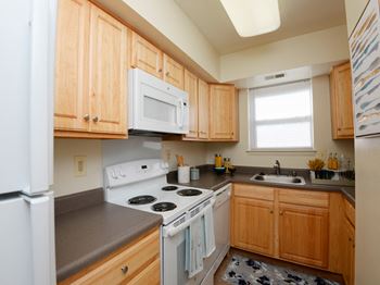 Modern Kitchen With Custom Cabinet at Woodsdale Apartments, Abingdon